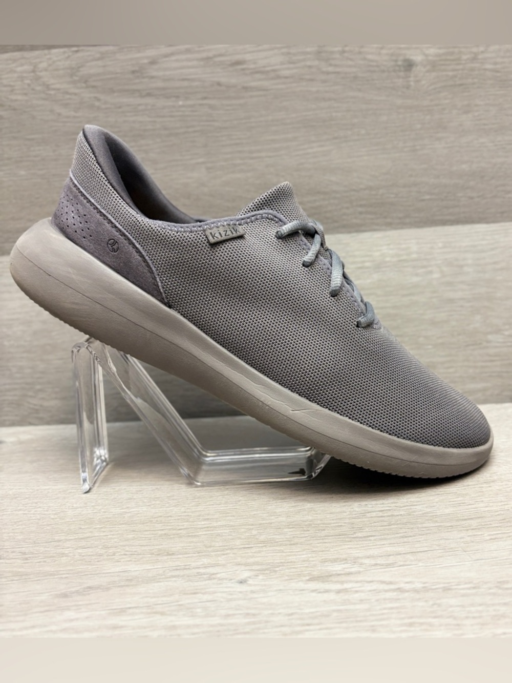 Kizik Madrid Eco Knit Sneaker Dark Gray Hands-Free Slip-On Shoe Men’s 11.5 WIDE